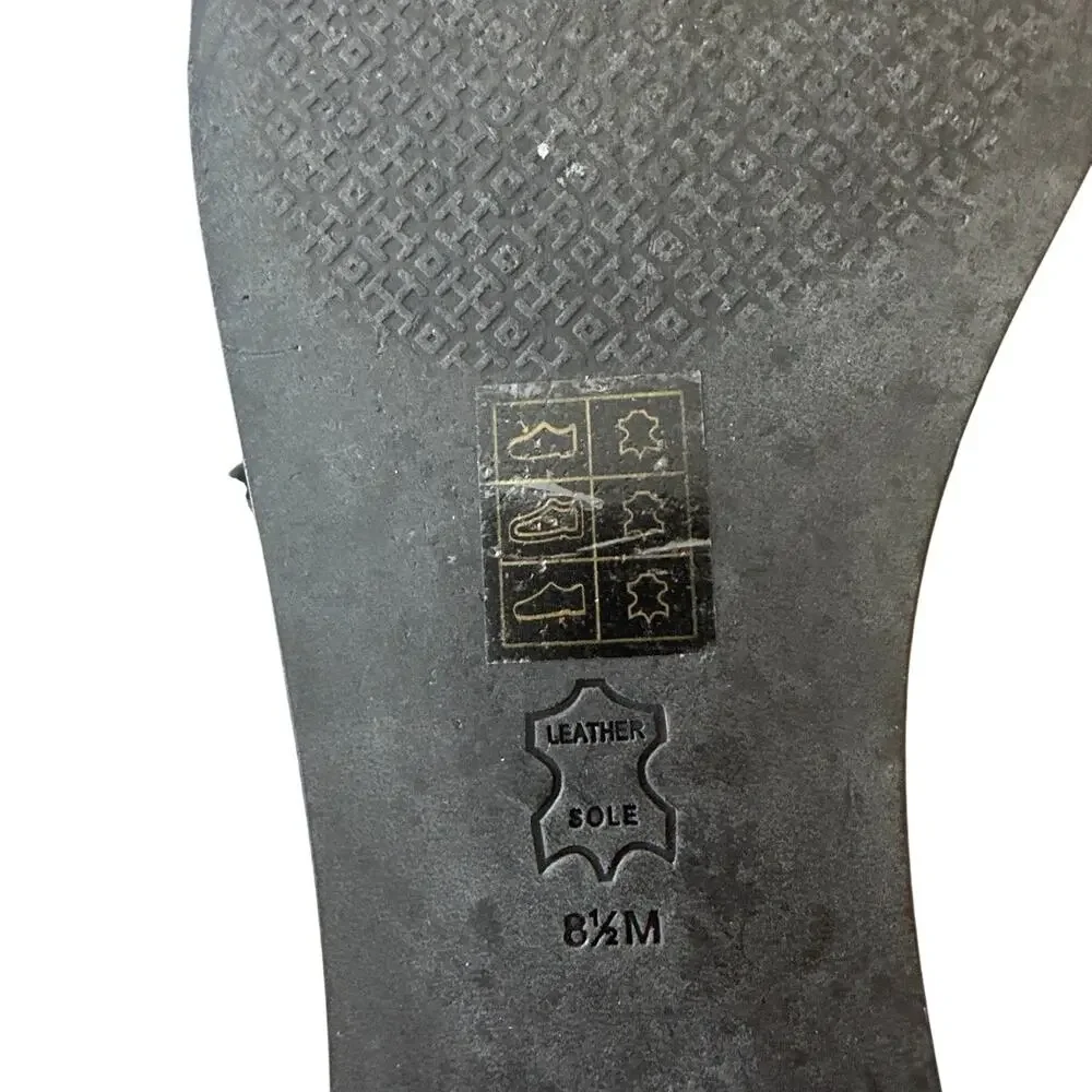 Tory Burch Patos Disk Sandals Snakeskin Gold‎ Thong 8.5